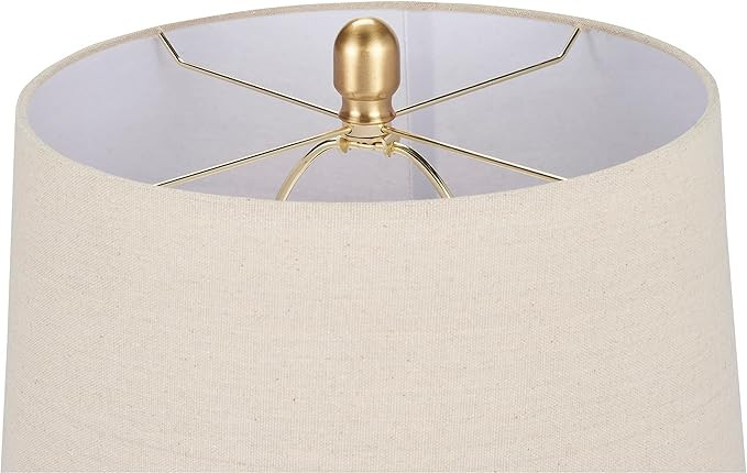 Nourison Home 23" Greyish Brown Earth Tone Rustic Farmhouse Ceramic Table Lamp for Bedroom, Livin... | Amazon (US)