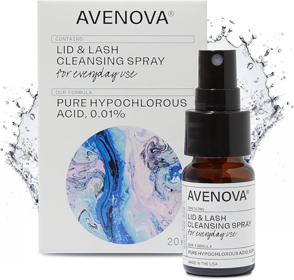 Avenova Eyelid and Eyelash Cleanser Spray - Pure Hypochlorous Acid, Gentle Everyday Lash Cleanser... | Amazon (US)