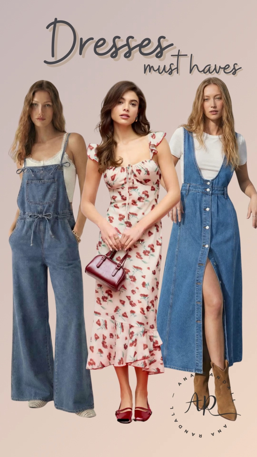 Spring dress must‑haves you’ll wear on repeat 🌸

Feminine florals, easy denim, and timeless silhouettes — these are the pieces that make spring outfits feel effortless. Everything is linked on my LTK 🤍

Favorites from this lineup:
• Romantic floral midi dress for brunch or spring events
• Denim overall jumpsuit for a casual everyday look
• Denim button‑front midi dress with boots for that effortless western‑chic vibe

These are the kind of pieces you can dress up or down for brunch, church, errands, or weekend plans.
😘 Ana.

#LTKootd #LTKSeasonal #LTKmomlife