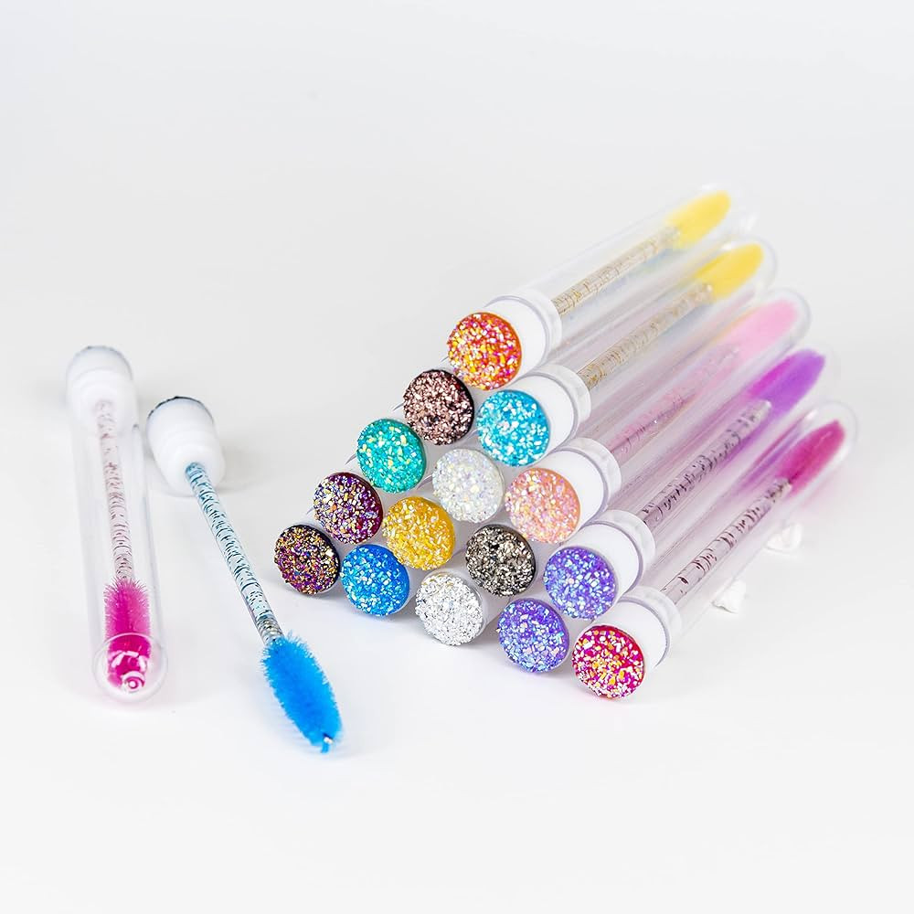 20-Piece Mixed Color Disposable Diamond Mascara Wands - Sanitary Tube Spoolies - Makeup & Eyebrow... | Amazon (US)