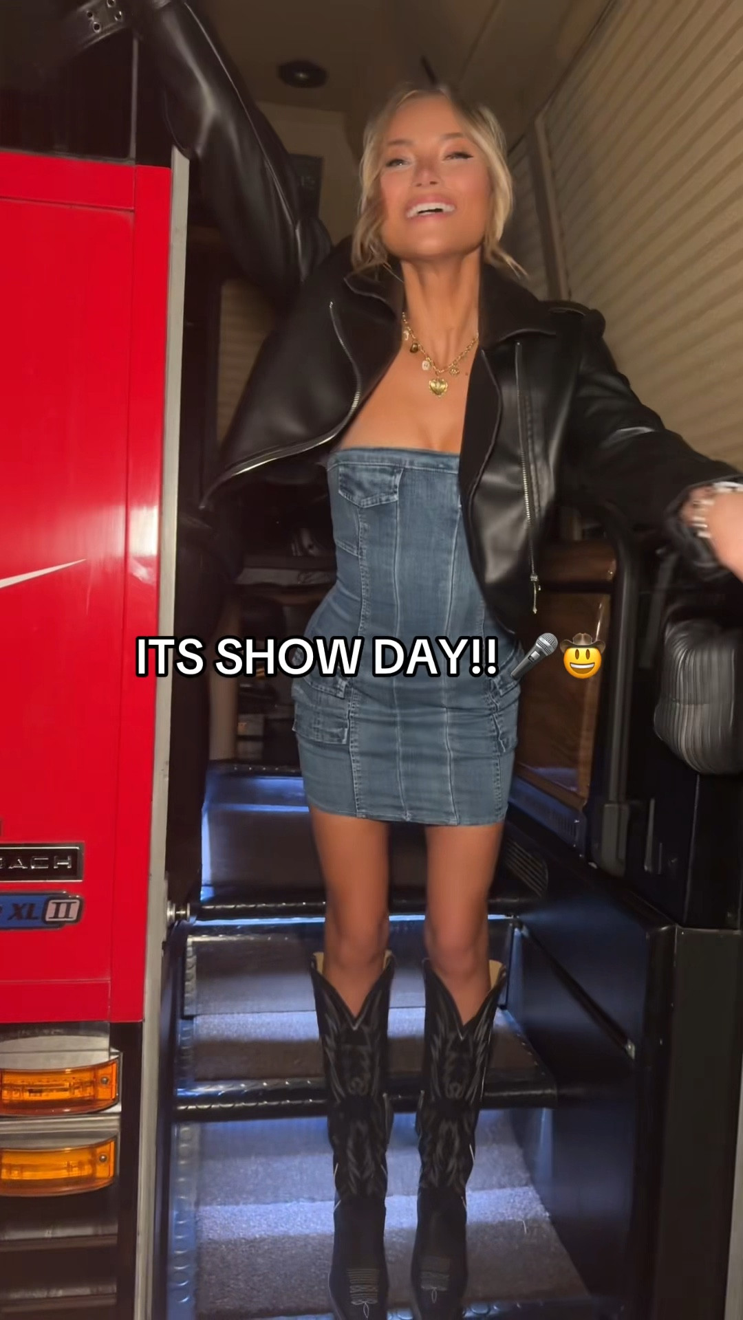 Country concert outfit! The dress is 75% off so it’s only $11!!

Denim dress + black leather jacket 
Nashville, Scottsdale, festival fashion, austin 

#LTKSaleAlert #LTKFindsUnder50 #LTKWatchNow