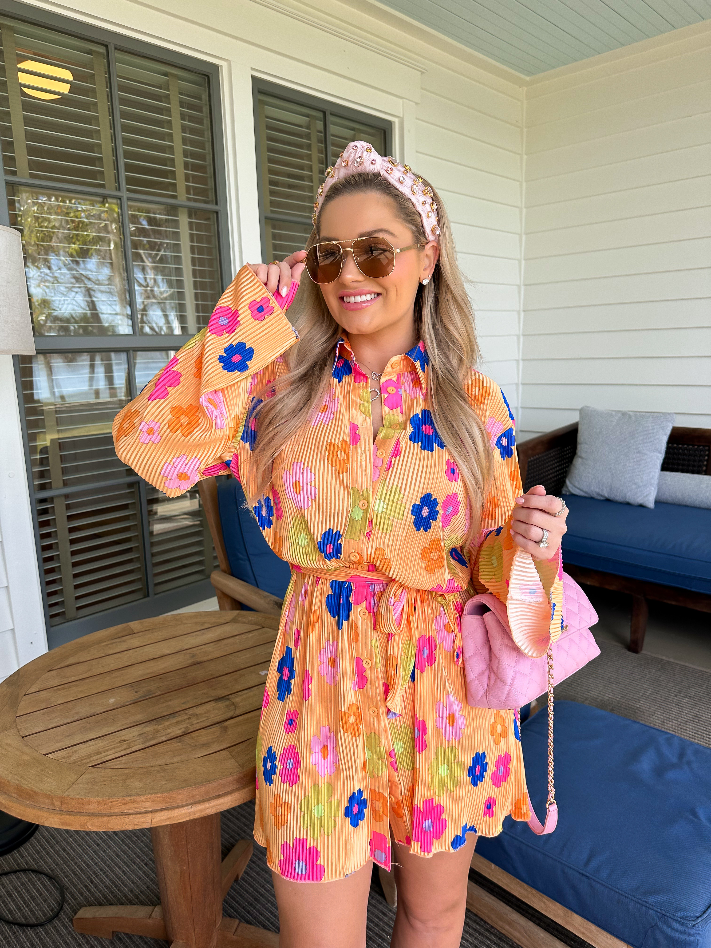 Pleated flower mini 

#LTKgrwm #LTKootd