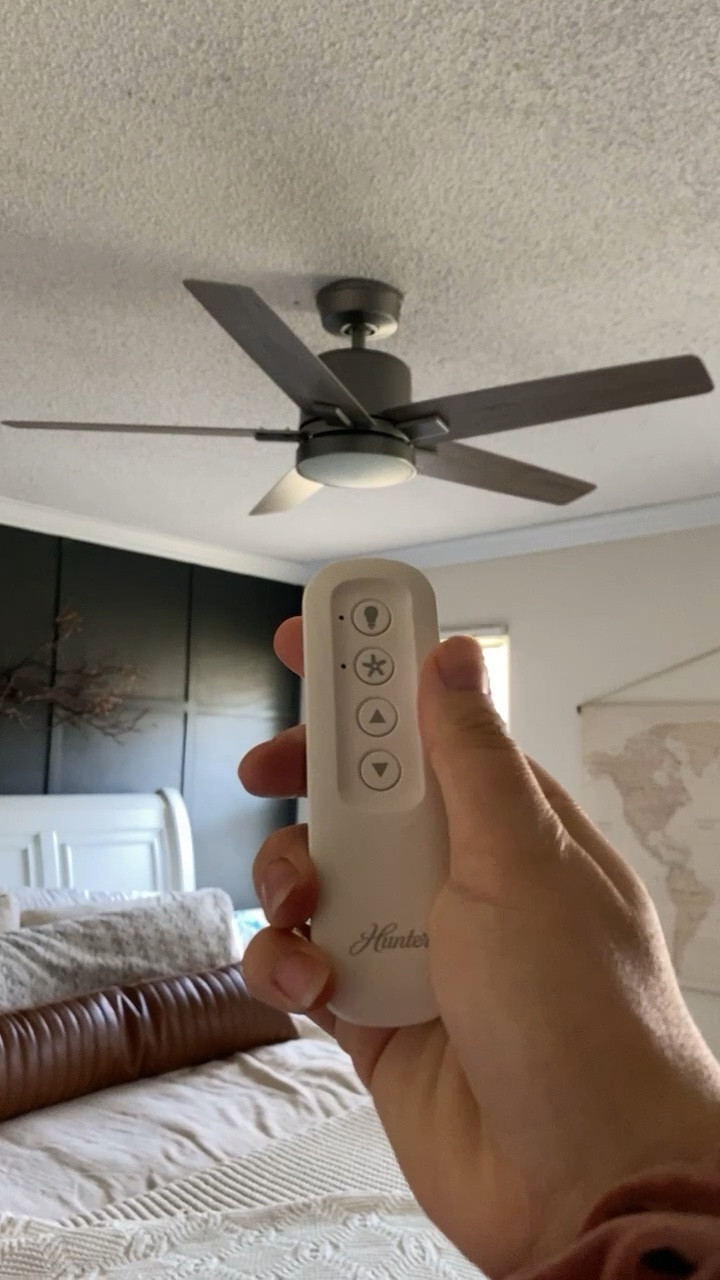 New bedroom fan! Remote controlled. Up to 8 light dim & brightness settings. The air that blows from the speed of the fan is epic! 

#LTKhome #LTKstyletip #LTKfamily