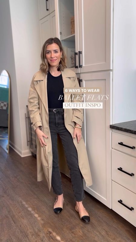 Outfit inspo with $30 ballet flats (sized up .5 - I’m in between sizing!) 

 jackets not listed below are from Zara!  

#LTKfindsunder100 #LTKfindsunder50