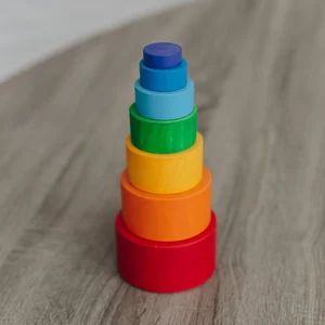 Wooden Nesting Bowls Montessori Toddler Toy Wood Stacking | Etsy | Etsy (US)