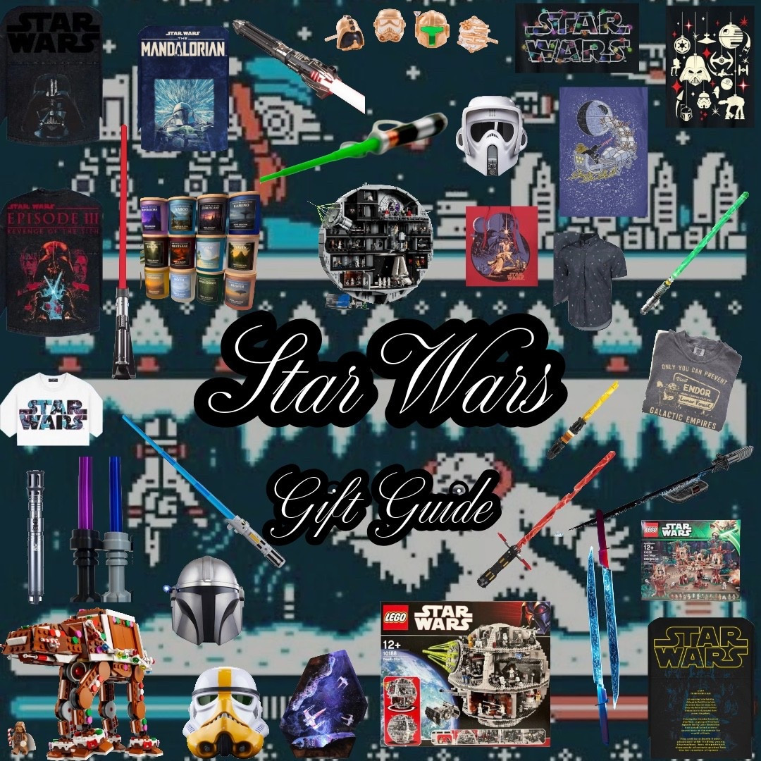 Star Wars gift guide | nerd gift guide | Star Wars Christmas | Star Wars Christmas gifts | gift ideas | gift ideas for him | gift ideas for her 

#LTKGiftGuide #LTKHoliday #LTKSaleAlert