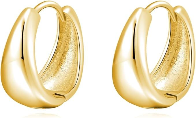SLUYNZ 925 Sterling Silver Waterdrop Hoop Earrings for Women Teen Girls Teardrop Hoop ... | Amazon (US)