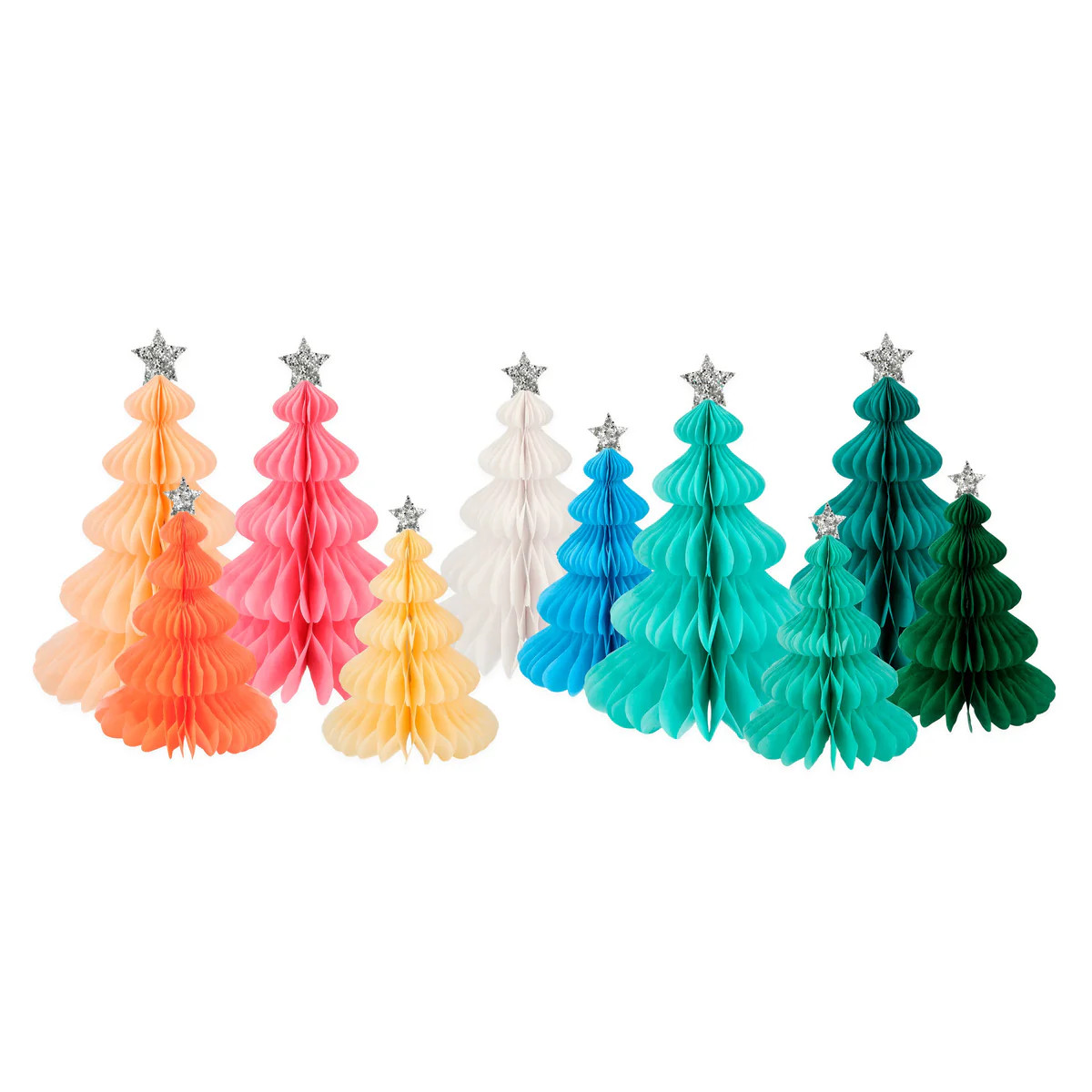Rainbow Forest Honeycomb Decorations (x 10) | Meri Meri