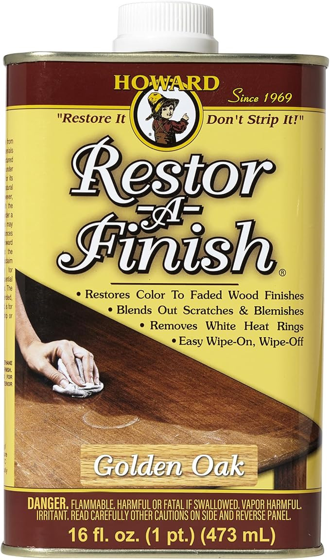 Howard Products Restor-A-Finish, Wood Stain to Restore a Finish for Wood Surfaces, Golden Oak, 16... | Amazon (US)