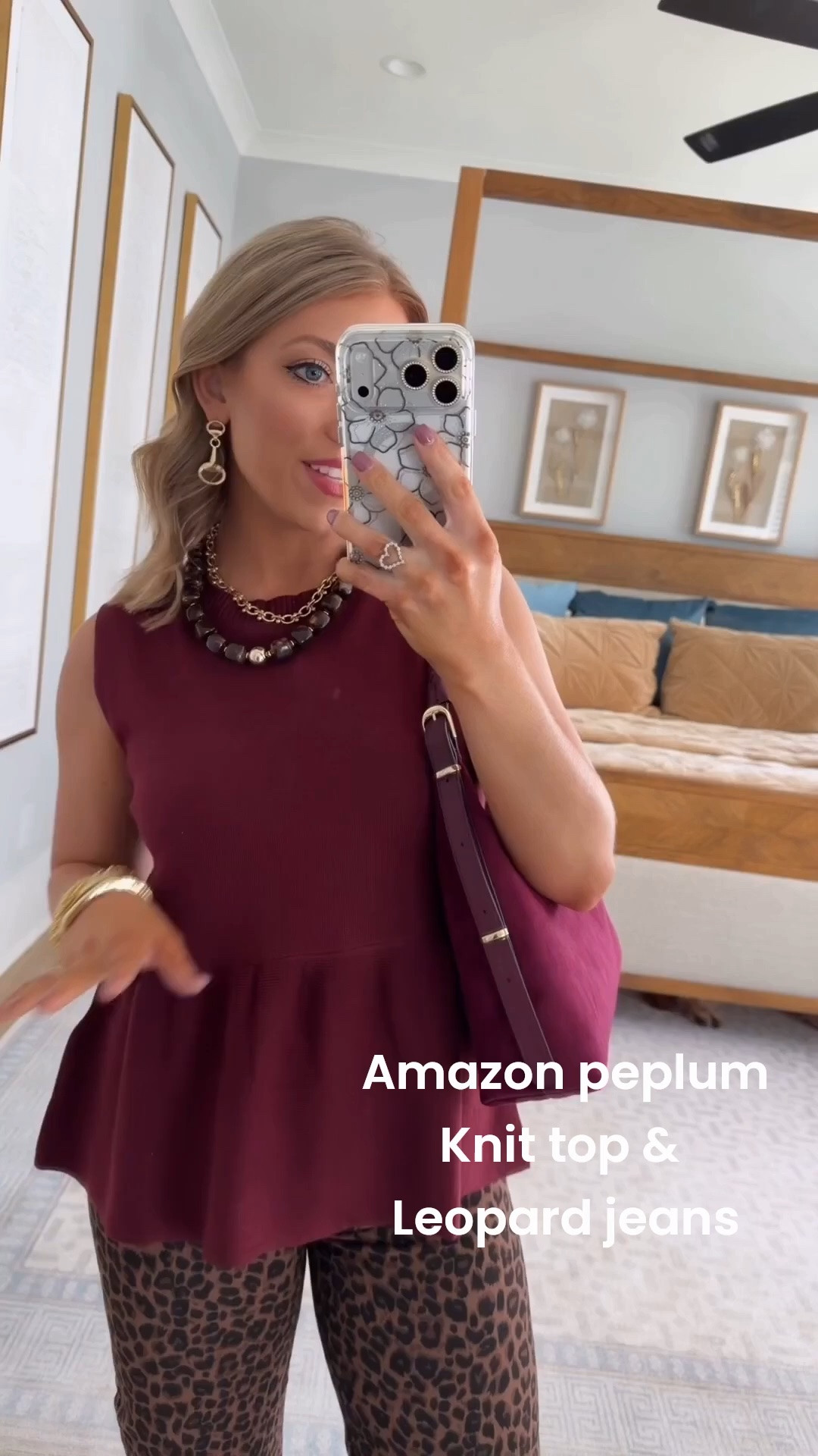 Burgundy + leopard print is the fall color combo I didn’t know I needed! 🍷🐆 This Amazon peplum sweater top is absolutely gorgeous and looks so cute styled with leopard print pants and matching burgundy accessories. Such an elevated Amazon outfit idea that would be perfect for work, dinner, church or a fall event!

#amazonfashion #amazonfinds #amazonfashionfinds #amazonoutfit #burgundyoutfit #leopardprint #fallfashion #falloutfits #falloutfitideas #affordablefashion #amazonstyle #womensfashion #outfitinspo #ootd

#LTKootd #LTKPetite