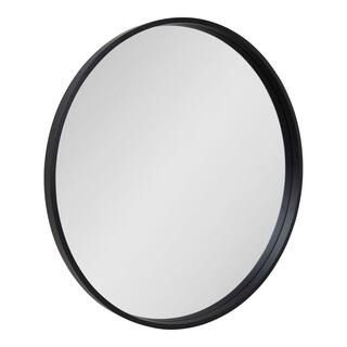 Kate and Laurel Medium Round Black Modern Mirror (32 in. H x 32 in. W) 217022 - The Home Depot | The Home Depot