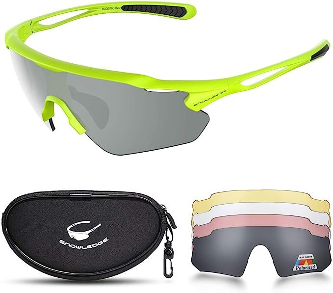 Cycling Glasses, TR90 Unbreakable Frame Polarized Anti-UV400 Sports Sunglasses | Amazon (US)