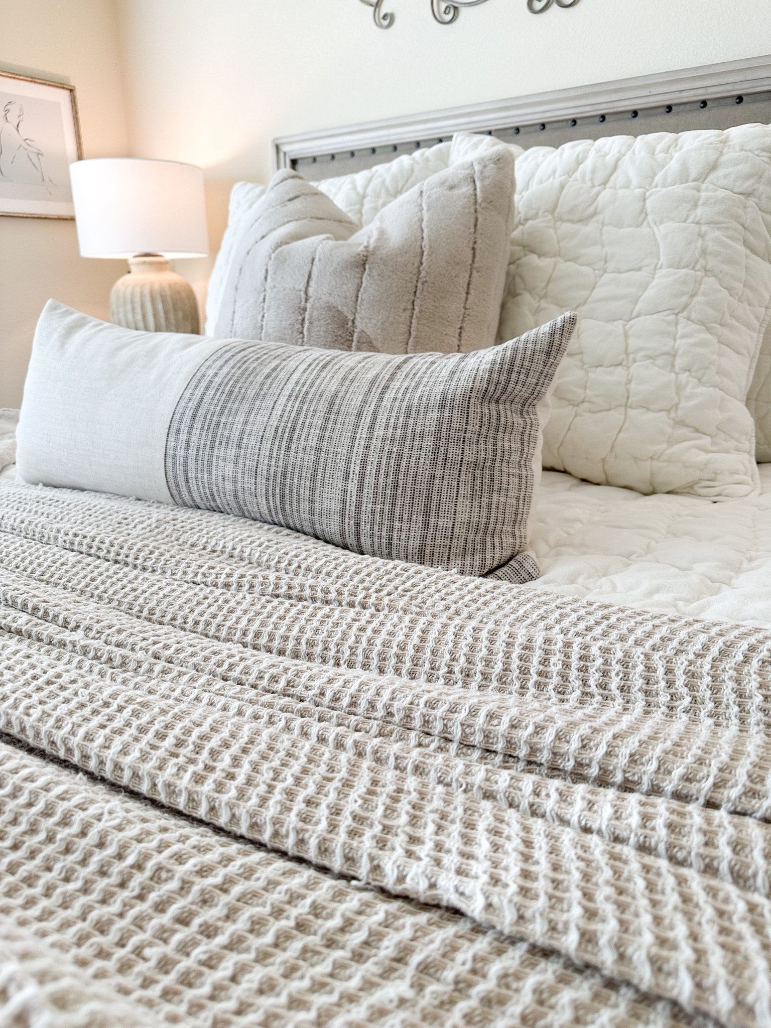 Shop my bedding and throw pillows.  

#LTKhome