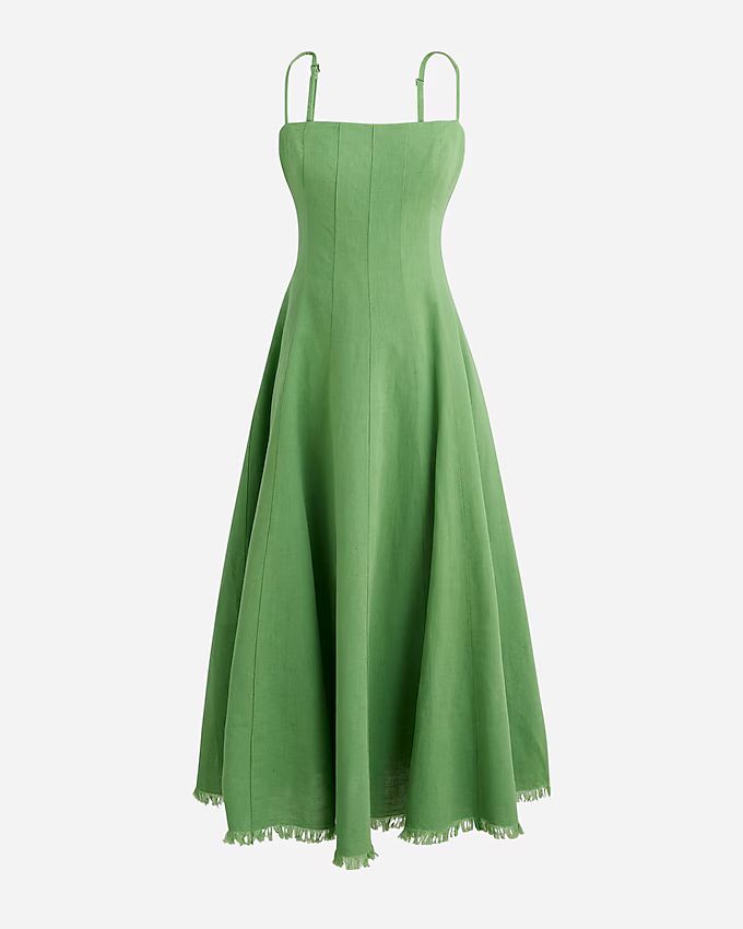 new4.0(1 REVIEWS)Seamed flare midi dress in linen blend$99.50$168.00 (41% Off)Dress Event. 40% of... | J.Crew US