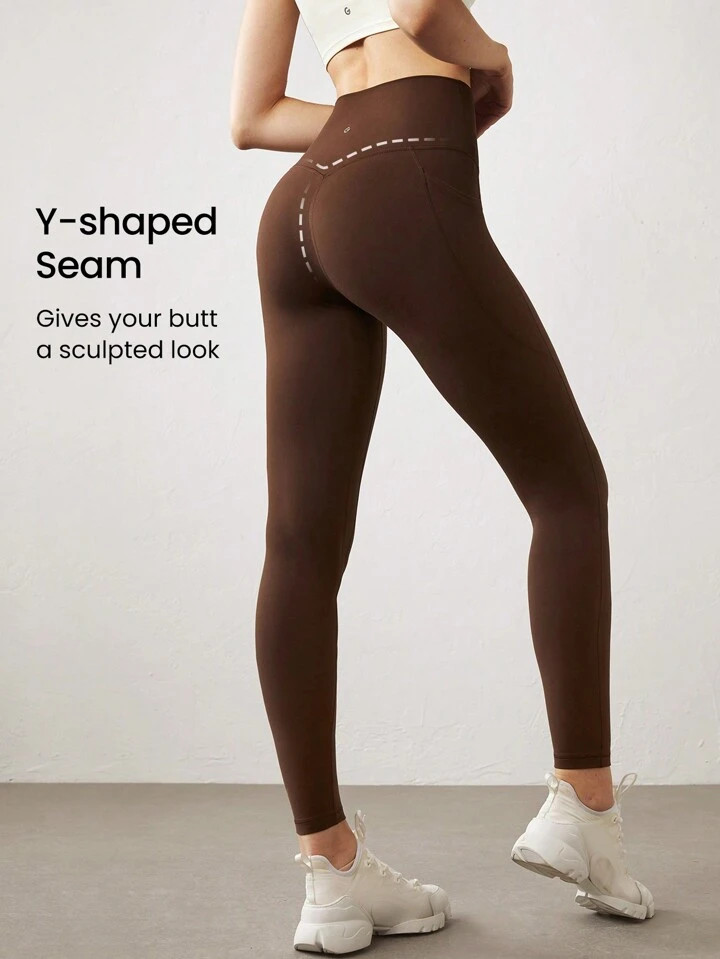 GLOWMODE 24" FeatherFit™ High-Rise Side Pocket Leggings | SHEIN USA | SHEIN