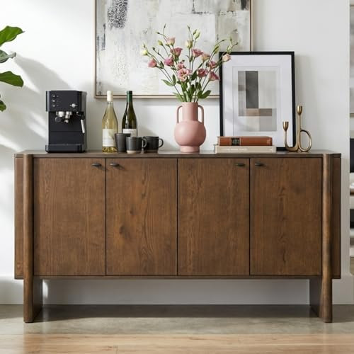 Ya-Home Modern Sideboard Buffet Cabinet with Storage, Accent Farmhouse Buffet Coffee Bar Cabinet ... | Amazon (US)