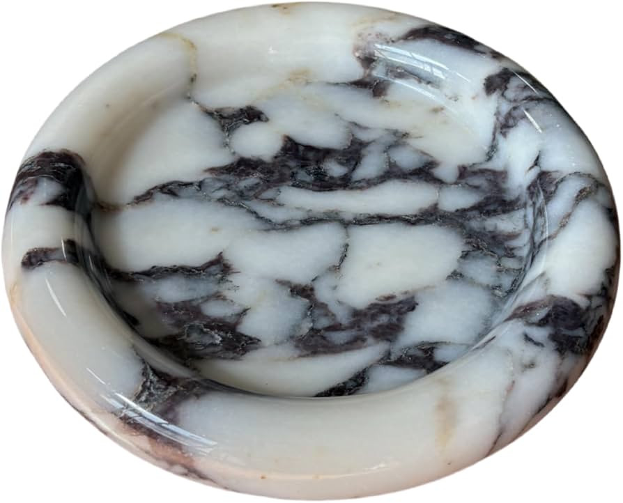 Marble Natural Round Bathroom Vanity Serving Tray, Decorative Storage Tray Circular Edge (Calacat... | Amazon (US)