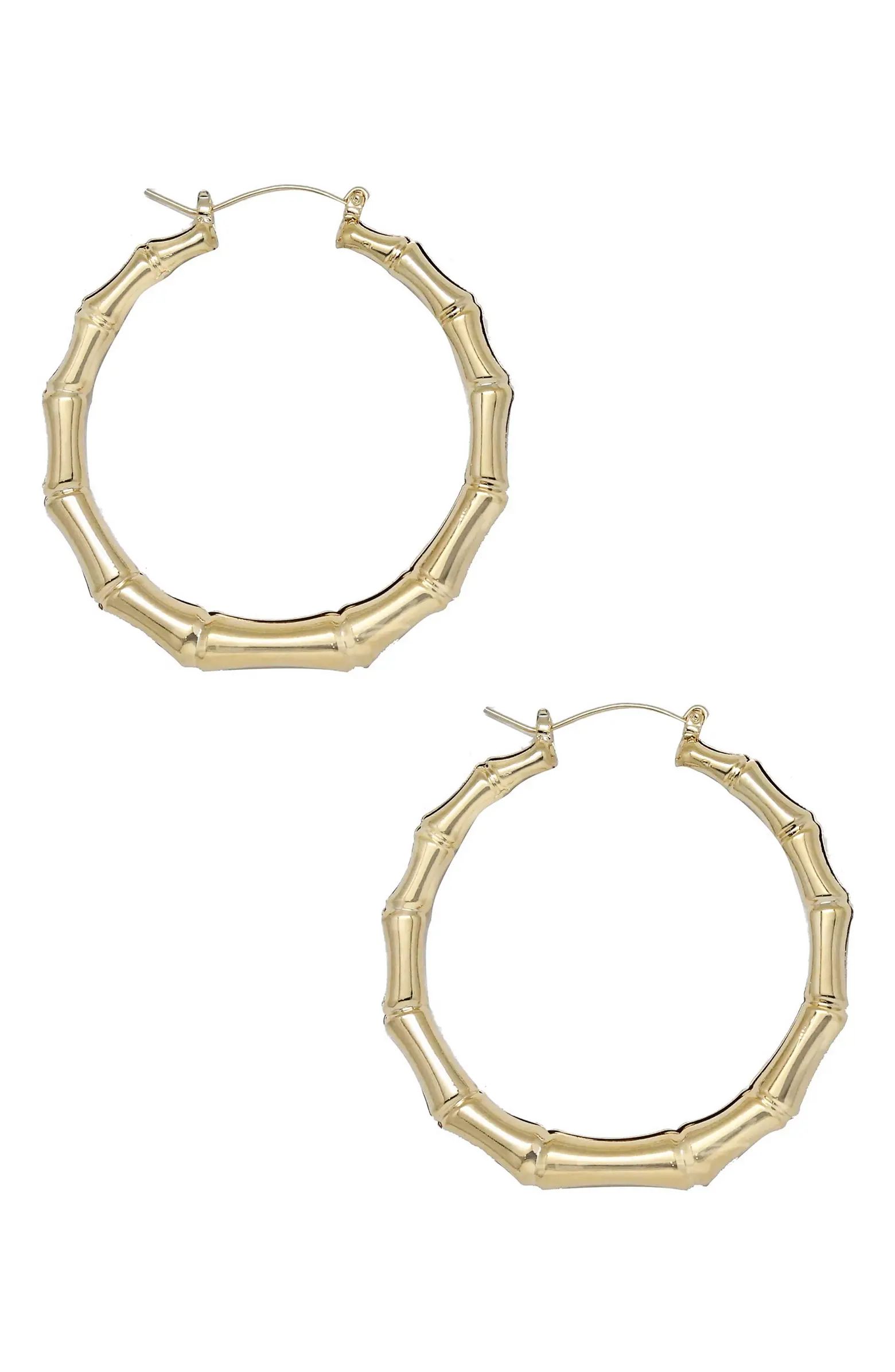 Bamboo Hoop Earrings curated on LTK