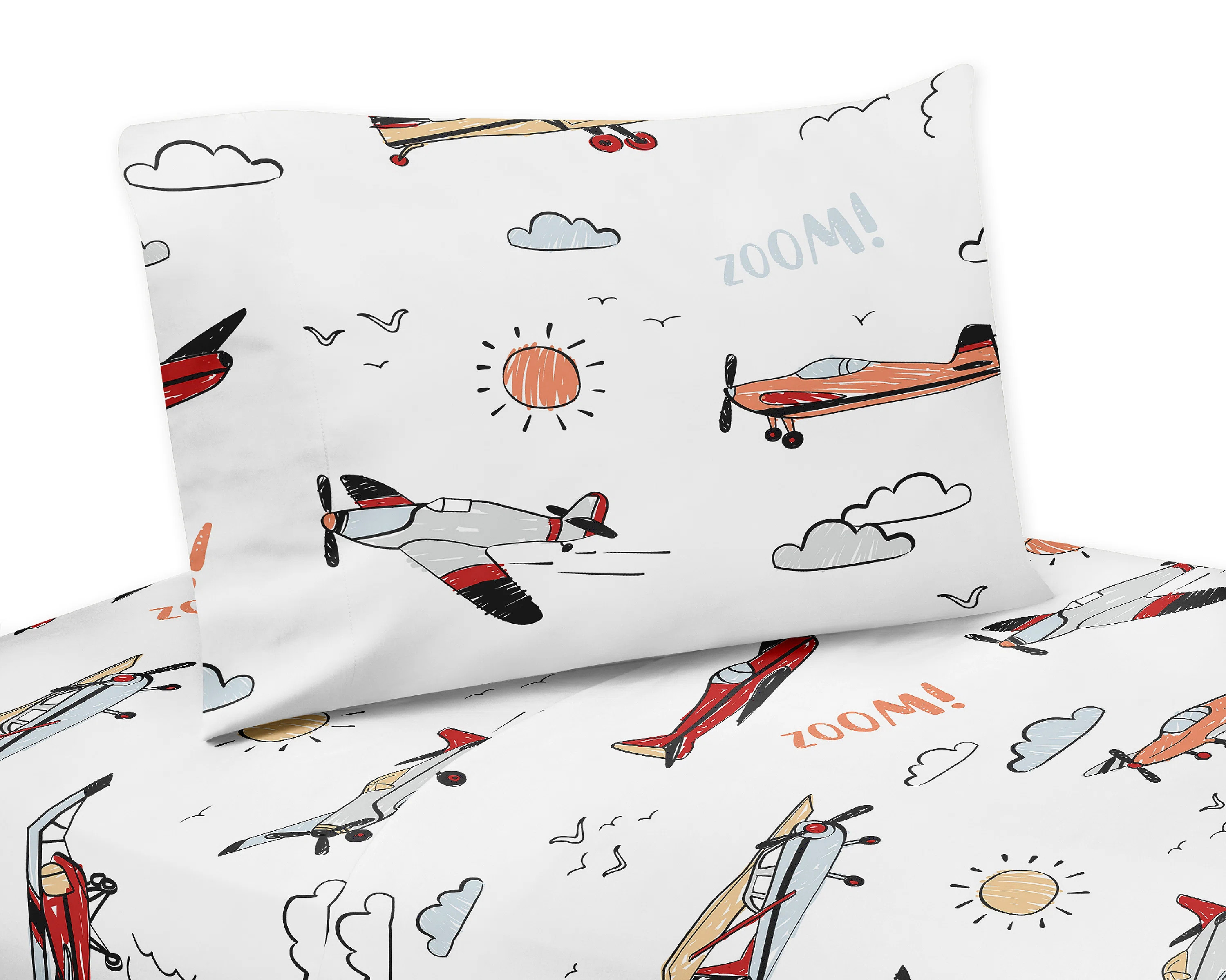 Sweet Jojo Designs Vintage Airplane Microfiber Twill Sheet Set | Wayfair | Wayfair North America