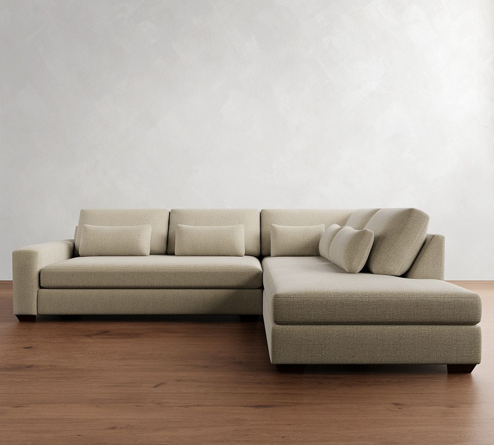 Big Sur Square Arm Deep Seat Return Bumper Sectional (120"–152") | Pottery Barn (US)