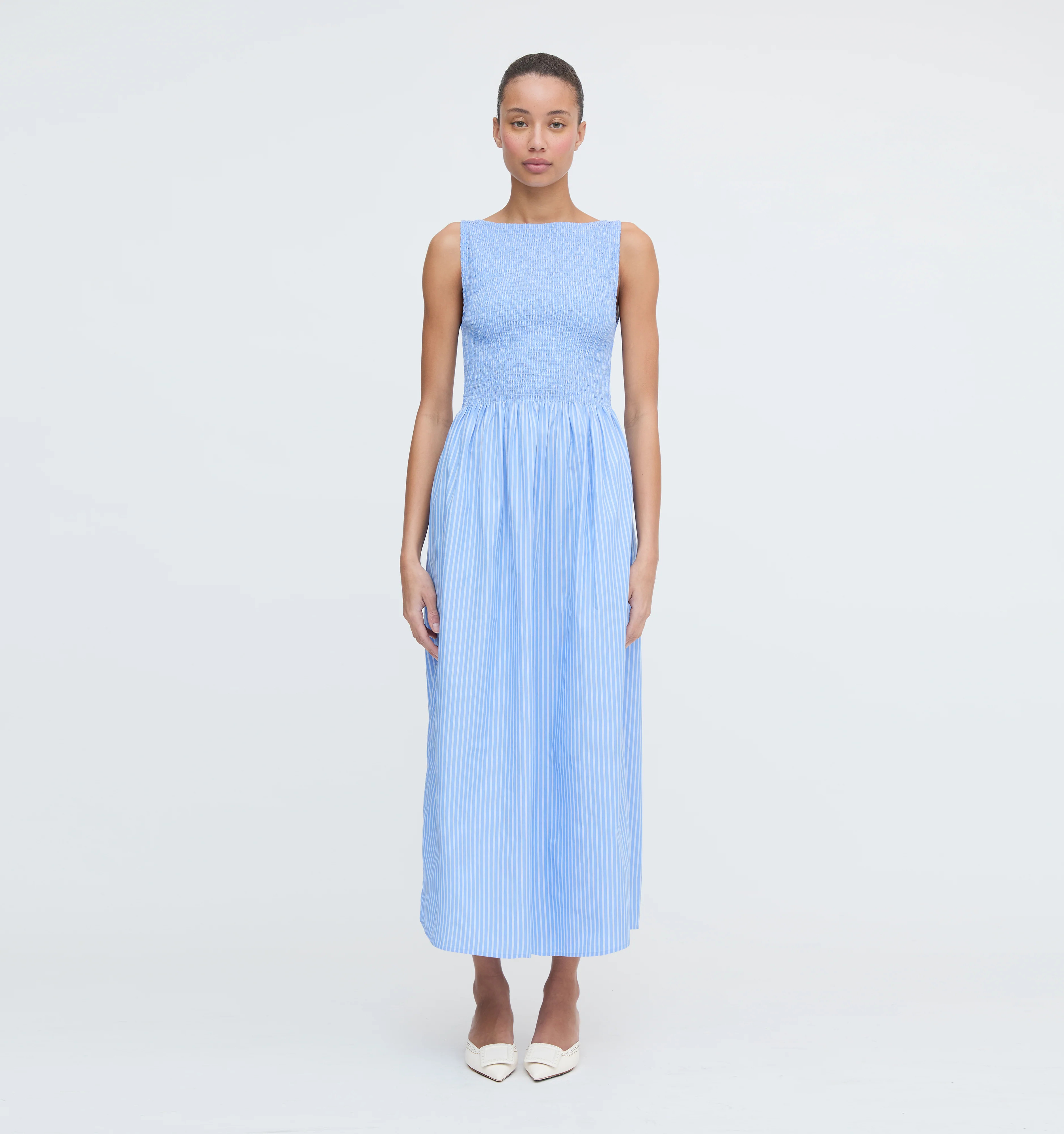 The Cosima Nap Dress - Blue Stripe | Hill House Home US