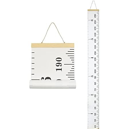 MIBOTE Baby Growth Chart Handing Ruler Wall Decor for Kids, Canvas Removable Growth Height Chart 79" | Amazon (US)