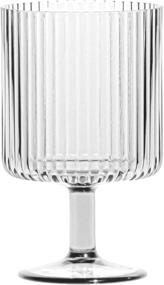 TarHong Mesa Premium Plastic Drinkware Stacking Beverage/Wine Goblet, 15 Ounce, Clear, Set of 6 | Amazon (US)