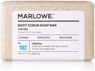 Amazon.com : MARLOWE. No. 102 Men's Body Scrub Soap 7 oz | Best Exfoliating Bar for Men | Made wi... | Amazon (US)