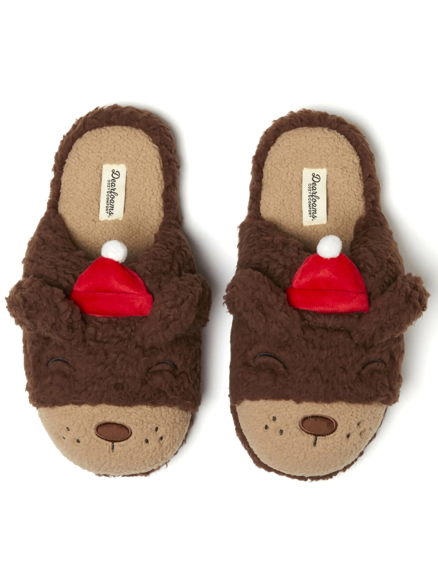 Dearfoams Cozy Comfort Unisex Critter Snowbear Scuff Slippers | Walmart (US)