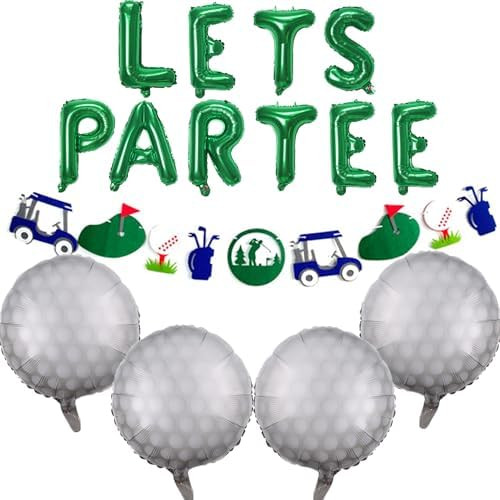 Let's Partee Golf Party Balloons Decorations Banner Men Boys Birthday Decoration Sport Themed Par... | Amazon (US)