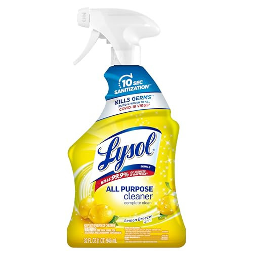 Lysol All Purpose Cleaner Spray, Multi-Purpose Disinfecting Spray, Kitchen & Bathroom Cleaner, Lemon Breeze Scent, 32 Fl Oz | Amazon (US)
