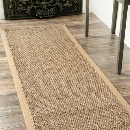 Beige Seagrass with Border Area Rug | Rugs USA