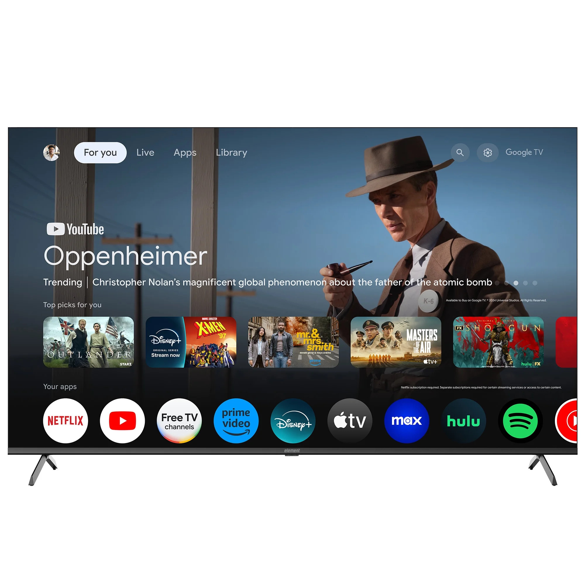 Element 65" 4K UHD HDR 144Hz Smart Google TV - (E650AE65G) | Walmart (US)