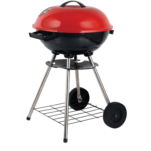 Brentwood Appliances BB-1701 17"" Portable Charcoal BBQ Grill with Wheels BTWBB1701 | Walmart (US)
