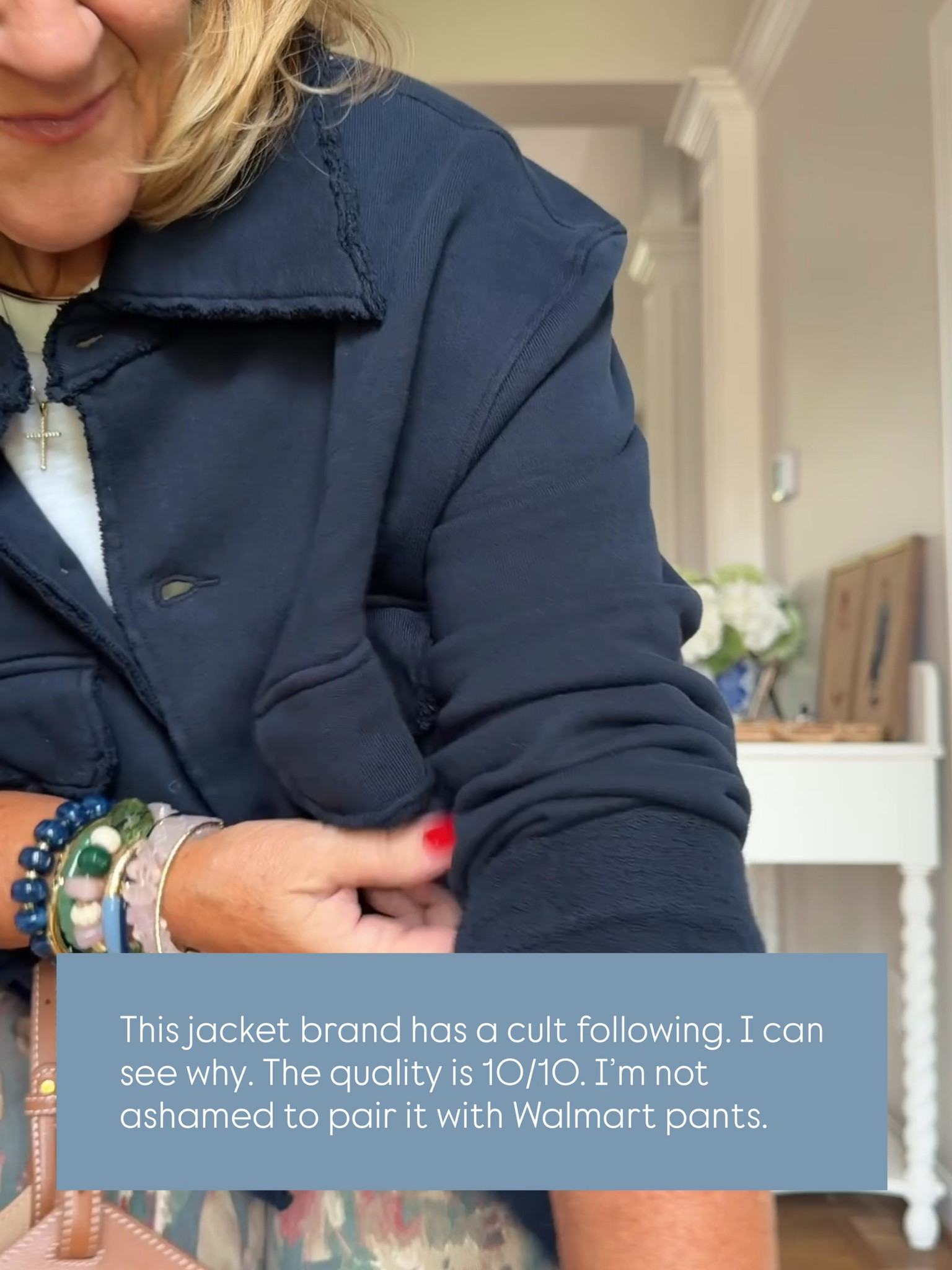 Frank & Eileen jacket size medium
And it’s pretty roomy. 
Jeans are fun wearing a 6 so size down
White tee med 
20% off Allie & Bess code NANETTE20

#LTKOver40 #LTKootd #LTKPetite