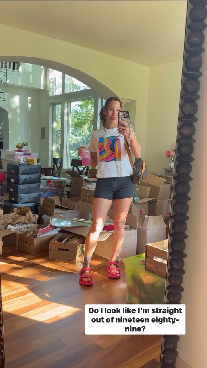 Unintentional 80’s inspired ootd 🤪.. graphic shirt is from Montreal.. shorts are Levi’s  and shoes are Dior 

Summer ootd

#LTKShoeCrush #LTKOver40 #LTKStyleTip