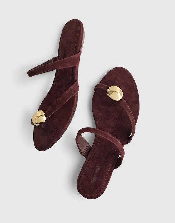 The Mila Organic Hardware Thong Slide Sandal | Madewell