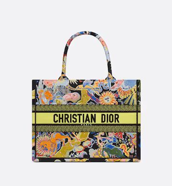 Medium Dior Book Tote Black Multicolor Dior Zodiac Fantastico Embroidery (36 x 27.5 x 16.5 cm) | ... | Dior Beauty (US)