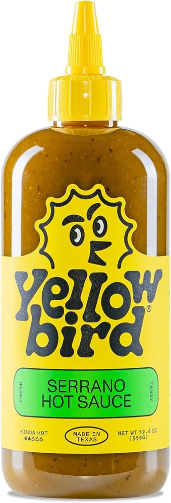 Serrano Hot Sauce by Yellowbird Foods, All Natural, Non-GMO, 19.6 oz bottle | Amazon (US)