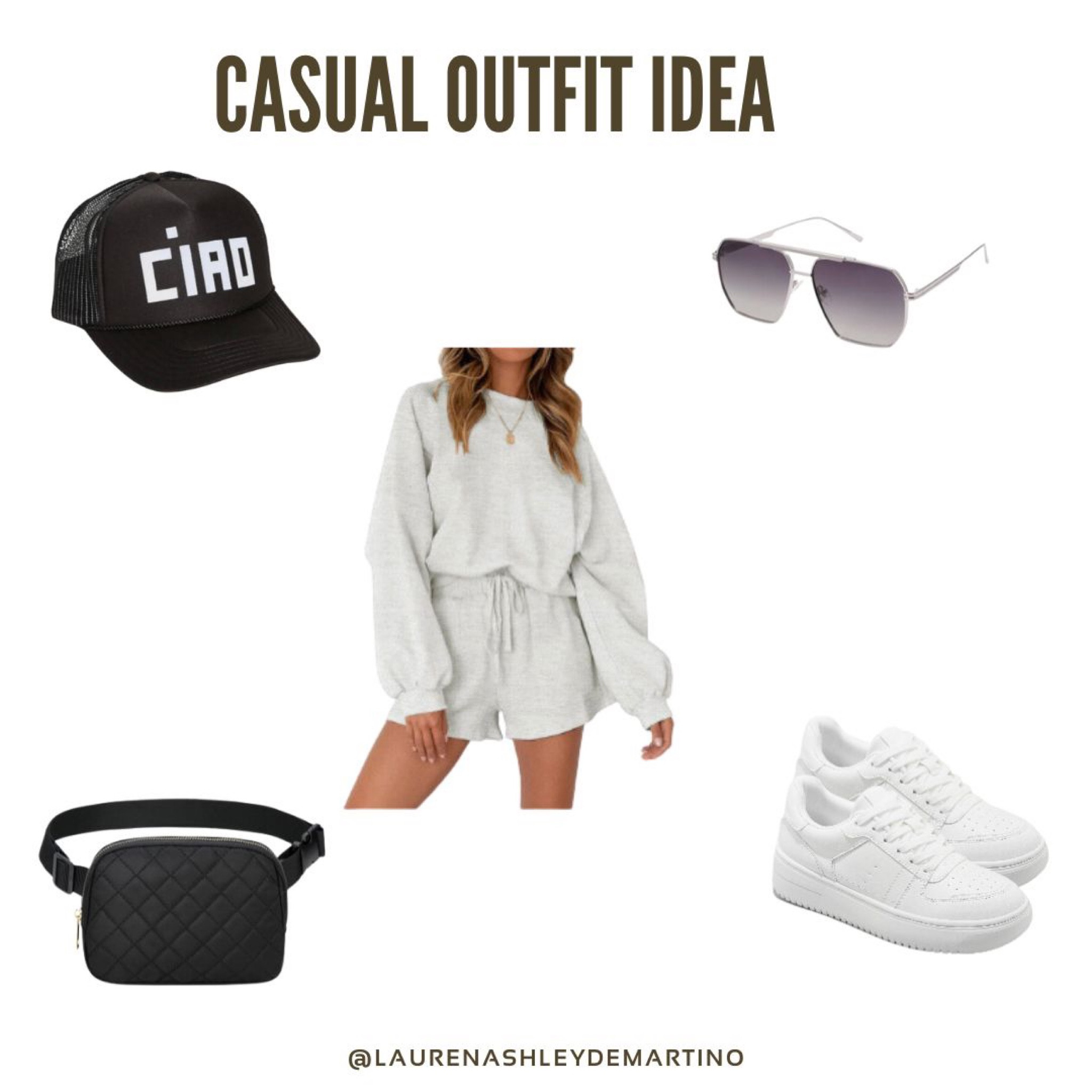 Casual outfit idea
Ciao hat
Amazon sunglasses
Quilted bum bag
White sneakers
 2 piece sweat outfit set


#LTKFind #LTKunder50 #LTKfitness
