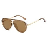 Retro Aviator Sunglasses, UV400 Protection, Unisex PC Frame, Oversized Classic Style | Walmart (US)