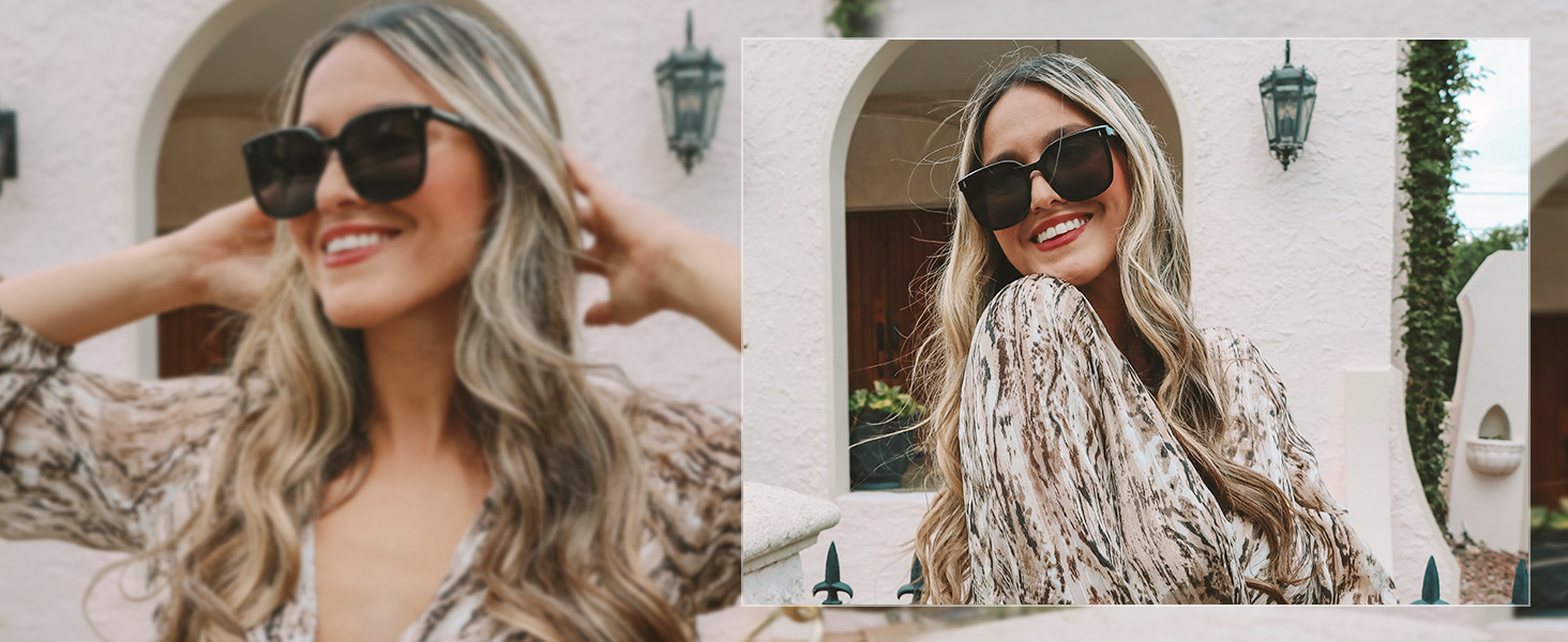 SOJOS Trendy Oversized Sunglasses for Women and Men | Amazon (US)