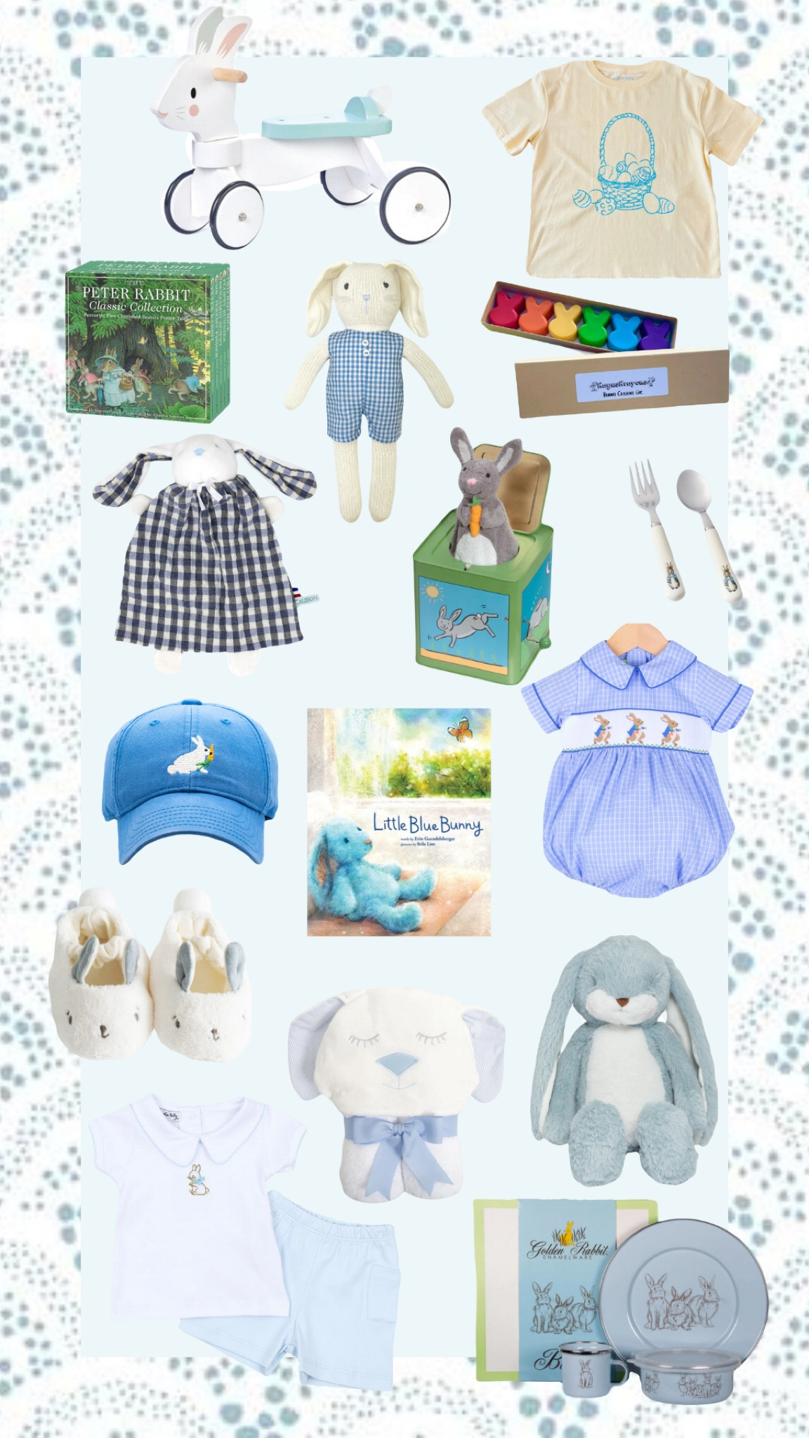 Easter finds for boys! 



Easter basket
Basket gifts 
Toddler boy
Blue Easter
Boy Easter
Easter bunny
Easter rabbit 
Bunny gifts 

#LTKkids #LTKfindsunder50 #LTKSeasonal