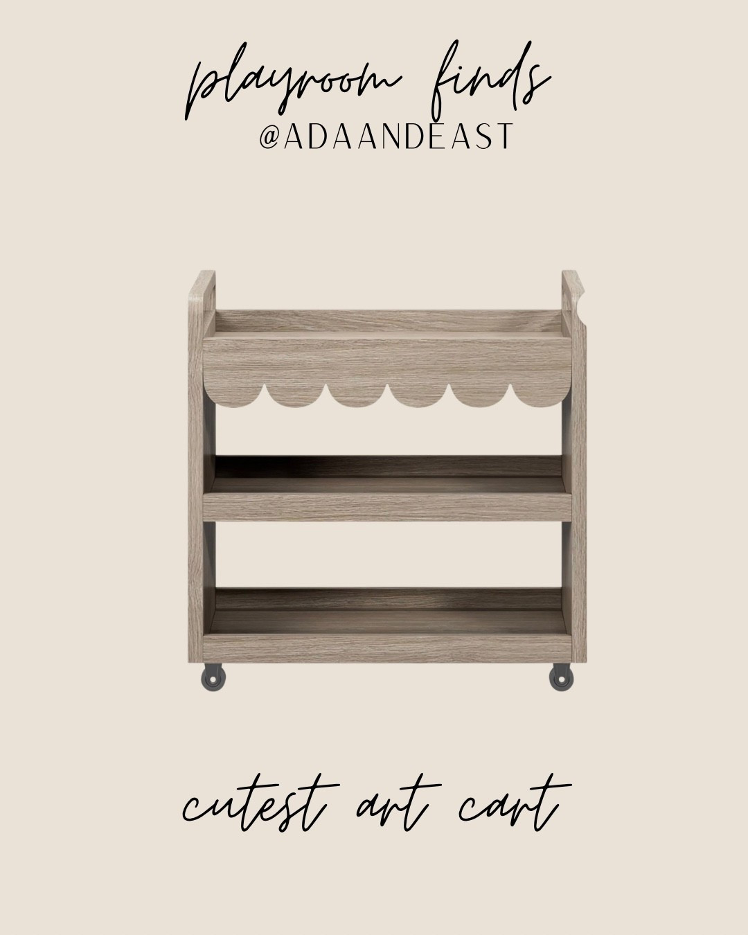 Cutest find for for the playroom.  Adorable scalloped art cart! Well under $100 to boot! 

#LTKKids #LTKHome #LTKFindsUnder100