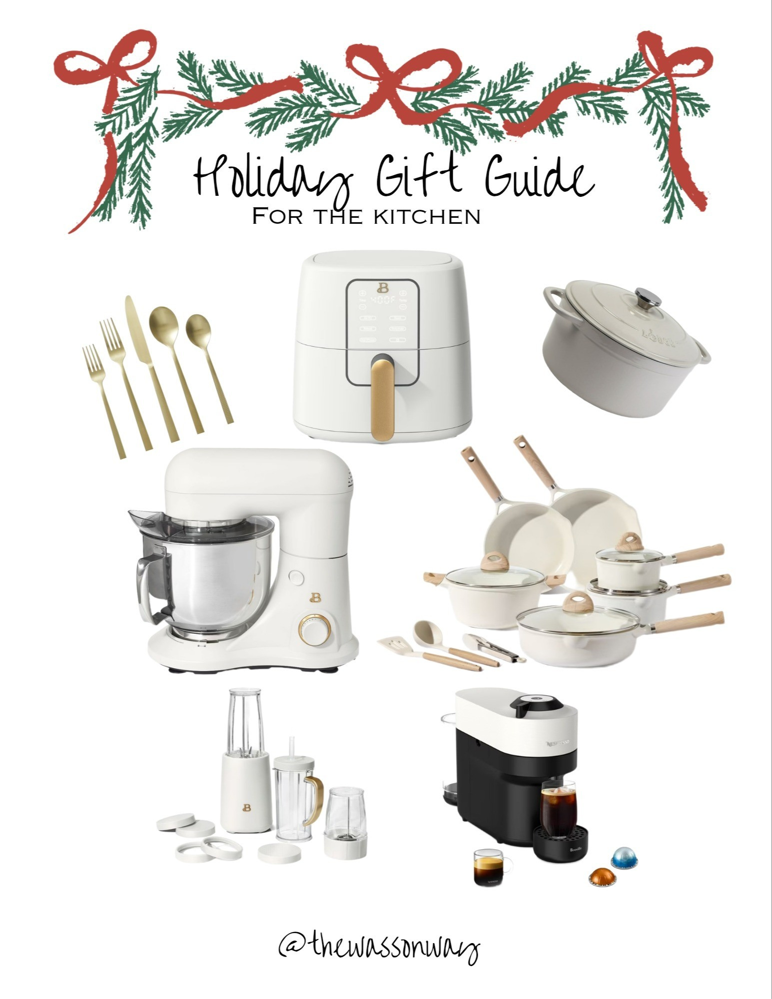 Most of these kitchen necessities i have and love! Air fryer, Dutch oven, stand mixer, coffee maker, utensils, blender, pots and pans

#LTKGiftGuide #LTKfoodie #LTKHoliday