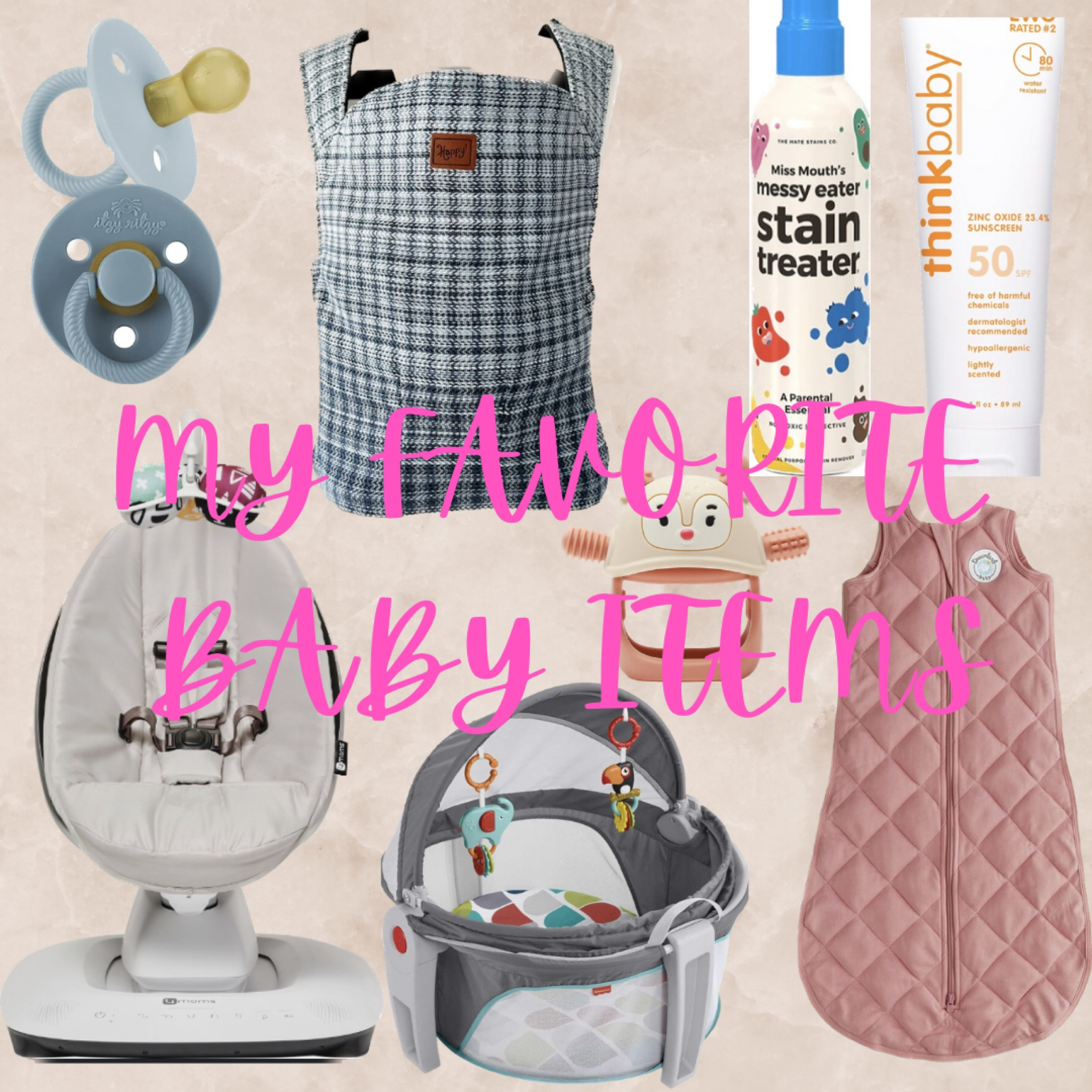 My FAVORITE BABY ITEMS 

New mom, moms, baby items, first time mom, baby sleep, baby sleep sack, stain remover, pacifier 

#LTKGiftGuide #LTKbaby #LTKkids
