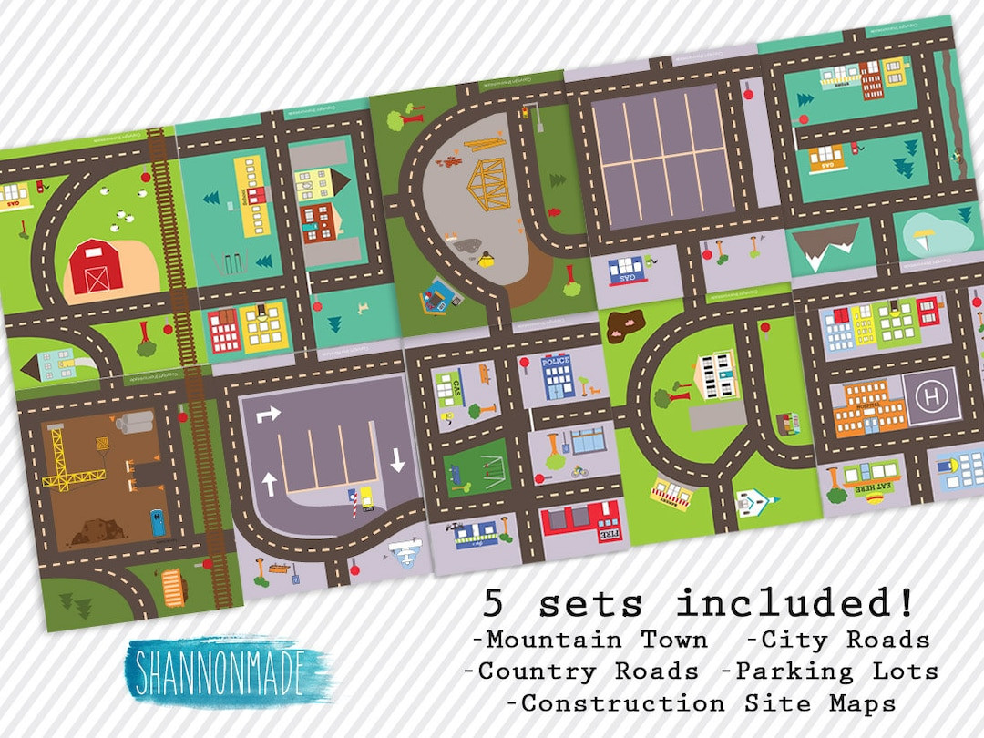 Super Bundle Road Maps Folder Games or Busy Bags for Hot Wheels Cars - Etsy | Etsy (US)