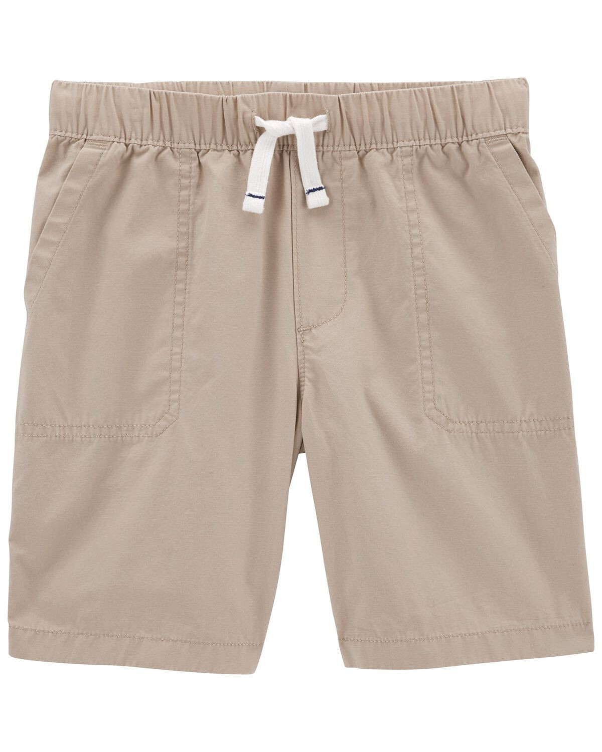 Khaki Kid Pull-On Poplin Shorts | carters.com | Carter's