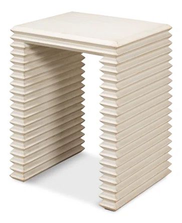 Stacked Solid Wood Sled End Table | Wayfair Professional