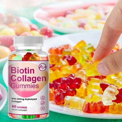 Collagen Vitamin Gummies for Hair,Skin,Nails,Premium Collagen Supplement 60pcs  | eBay | eBay US